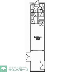 HF碑文谷レジデンス ワンルームの間取図画像