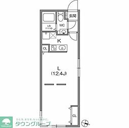 ゼスティ駒沢大学2 1DKの間取図画像