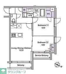 IPSE代々木 1DKの間取図画像