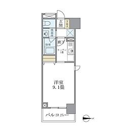 マイプレジール広尾 1Kの間取図画像
