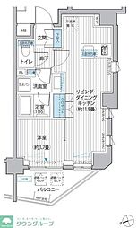 プラネソシエ大森山王 1LDKの間取図画像