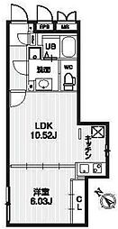 パセオ文京茗荷谷 1LDKの間取図画像
