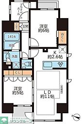 グランカーサ本駒込 2LDKの間取図画像