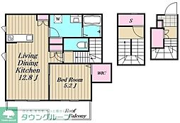 プランドール 1LDKの間取図画像