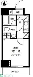 グロースメゾン亀戸 1Kの間取図画像