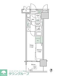 ブルックサイドレジデンス木場 2Kの間取図画像