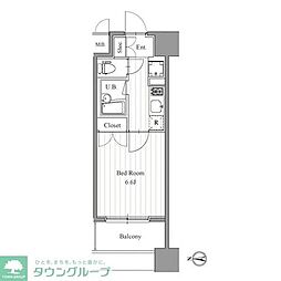 フィットエル森下 1Kの間取図画像