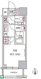 プレジリア東日本橋 1Kの間取図画像