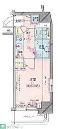菱和パレス高輪タワー 1Kの間取図画像