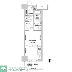 飯田橋ガーデン 1DKの間取図画像