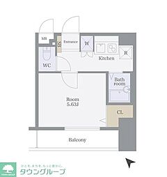 エスコート渋谷 1Kの間取図画像