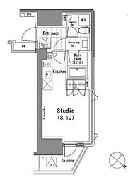 PARKHABIO青山 ワンルームの間取図画像