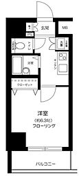 スカイコート・ヴィーダ五反田ウエスト 1Kの間取図画像