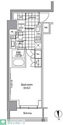 パークハビオ門前仲町 1Kの間取図画像