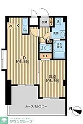 メゾン西馬込 1LDKの間取図画像