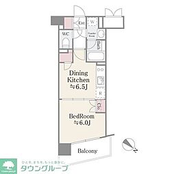 ステラメゾン茗荷谷 1DKの間取図画像