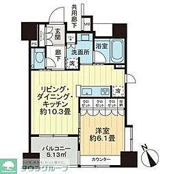 ガーラ・レジデンス文京本郷 1LDKの間取図画像