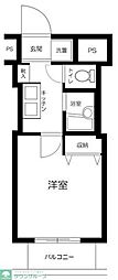 スカイコート芝壱番館 1Kの間取図画像