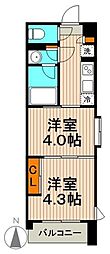 ガーラ・アヴェニュー木場 2Kの間取図画像