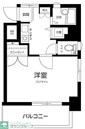 サンテミリオン門前仲町 1Kの間取図画像