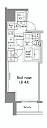 PARKHABIO青山 1Kの間取図画像