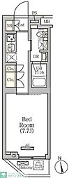 ARKMARK南品川 1Kの間取図画像