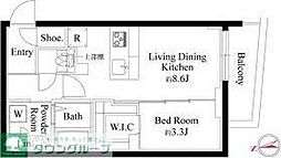 目黒区南2丁目マンション 1LDKの間取図画像