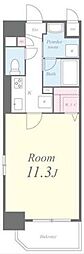 メグリオ住吉 1Kの間取図画像