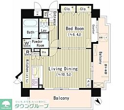 インザガーデン 1LDKの間取図画像