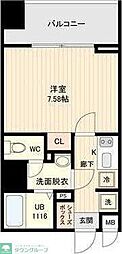 オープンブルーム品川南大井 1Kの間取図画像