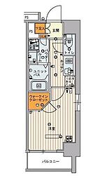 スカイコート両国参番館 1Kの間取図画像