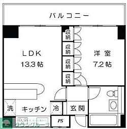 MANORHOUSE四谷 1LDKの間取図画像