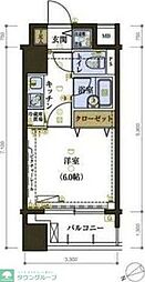 LIVCITY中央区築地 1Kの間取図画像