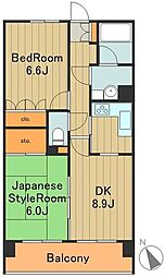 パシフィーク品川 2DKの間取図画像