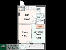 ノアール 2DKの間取図画像