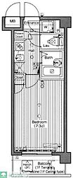 グランド・ガーラ南麻布 1Kの間取図画像