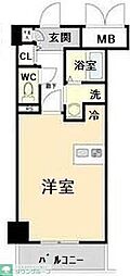 フォルティス水天宮前 ワンルームの間取図画像