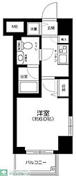 ガリシア浜松町 1Kの間取図画像