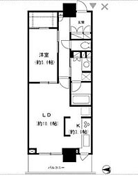 ベイクレストタワー 1LDKの間取図画像
