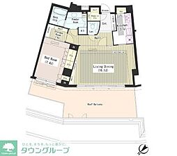 外苑レジデンス 1LDKの間取図画像