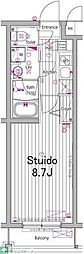 GALAVISTA武蔵小山 1Kの間取図画像