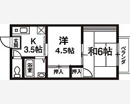 本郷ハイツ 2Kの間取図画像