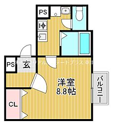 GRANDCHARIOT 1Kの間取図画像