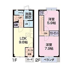 Branche1056 2LDKの間取り