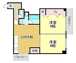T・K矢倉 2LDKの間取図画像