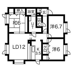 ハイム・ソレイユ 2階3LDKの間取り
