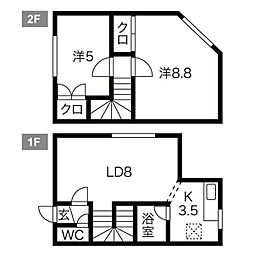 間取図画像 2LDK