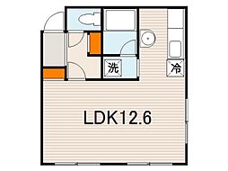 エスペラールときわ 1Kの間取図画像