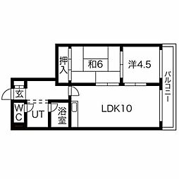 ブルーパレス2・4 2LDKの間取図画像