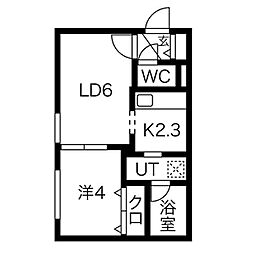 アクティベイト澄川3.1 1LDKの間取図画像